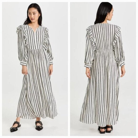 Baum‎ und Pferdgarten Alona White Black Striped Dress 34 - Picture 1 of 7